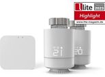 Hama Controllo Intelligente Del Riscaldamento Tramite Wlan, 2 Termostati Intelligenti Per Radiatori + Centrale