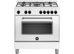 Bertazzoni La Germania Americana AMN855EBV/24 Cucina A Libera Installazione Piano Cottura Elettrico A Gas Nero, Acciaio Inox A