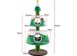 Costway Tiragraffi Per Natale, Simpatico Albero Per Gatti Albero Di Natale Con 2 Grotte Per Gatti, Tiragraffi In Sisal, Giocattoli E Cuscino In Peluche 59X153Cm Verde