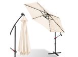 Ombrellone Hengda Ombrellone A Braccio 3,5 Cm, Protezione Uv, Manovella - Beige Ombrellone Da Giardino Ombrellone Da Mercato Manovella Balcone Con Led