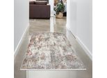 Tappeto Da Salotto Contemporaneo Con Motivo Unico In Stile Astratto Multicolore Dimensioni - 80 X 300 Cm