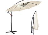 Aopunly Ombrellone 360° Girevole A Sbalzo Ø300Cm Protezione Uv Ombrellone A Manovella UV50+ Ombrellone Da Giardino Ombrellone Da Mercato Beige