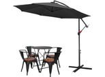 Jayseuw Ombrellone Ombrellone A Braccio Laterale Ombrellone Da Giardino Gazebo 300 Cm - Grigio