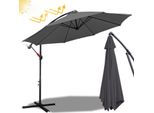 Ombrellone Hengda Ombrellone A Braccio Laterale Ombrellone Da Giardino Gazebo 350 Cm - Grigio