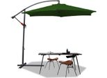 Tolletour Ombrellone Ombrellone A Braccio Laterale Ombrellone Da Giardino Gazebo 300 Cm - Verde