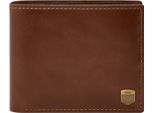 Fossil Portafoglio Hayes Coin Pocket Bifold Wallet Brown Marrone