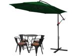 Ombrellone Hengda Ombrellone A Braccio Laterale Ombrellone Da Giardino Gazebo 300 Cm - Verde