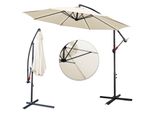 Ombrellone Hengda Ombrellone A Braccio Laterale Ombrellone Da Giardino Gazebo 350 Cm - Beige