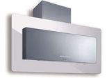 Cappa Trisia Cm 90 - Inox, Vetro Bianco - 800 M3/H