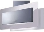 Cappa Trisia Isola Cm 90X43 - Inox, Vetro Bianco - 800 M3/H