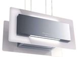 Cappa Trisia Appesa Cm 90X43 - Inox, Vetro Bianco - 800 M3/H