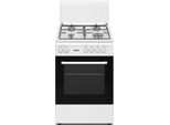 Nikkei Italia SN554WE Cucina Cucina Freestanding A Piano Cottura Elettrico A Gas Nero, Bianco
