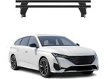 Portapacchi Menabo Per Peugeot 308 Sw Mk3 2021- Alluminio Nero 2 Pz