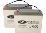 2X 12V 100Ah Deep-Cycle Agm Compatibile Con Batterie Da 60Ah, 75Ah, 77Ah, MP75-12C, REC80-12I, 12Lc-75Ah, KPH75-12N, KPH75-12NE, KPH80-12N Ecc.
