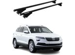 Menabo Portapacchi Base Per Skoda Karoq 2017-2025 75Kg Alluminio Nero 2 Pz
