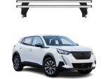 Portapacchi Menabo Per Peugeot 2008 Ii 2019-2025 Grigio Alluminio 2 Pezzi