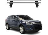 Menabo Portapacchi Base Per Ssangyong Korando Mk4 2019-2025 Grigio Alluminio 2 Pz