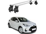 Portapacchi Menabo Per Toyota Yaris 2020-2025 Grigio Acciaio 2 Pezzi
