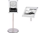 Stand Informativo, Stand Informativo, Supporto Per Poster, Fermo Cliente In Metallo, Girevole (A4)