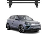 Portapacchi Menabo Per Ssangyong Tivoli 2015-2023 Alluminio Nero 2 Pezzi