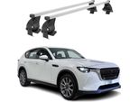 Portapacchi Menabo Per Mazda CX-60 2022-2025 Grigio Acciaio 2 Pezzi