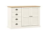Syfax™ Credenza Cassetti Vigo 113X40X75 Cm Legno Massello Pino Bianco