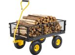 Carrello Manuale Vevor 965X560X535 Mm, Carrello Da Giardino, Carrello Da Trasporto Su Ruote, Carrello Per Attrezzature Con Pneumatici E Pannelli Laterali Rimovibili In Tessuto A Rete (Trasformabili In Piattaforma) E Maniglia Girevole A 180°