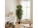 Ficus Benjamina Artificiale 180 Cm – Grande Pianta Decorativa Di Fico Benjamina – Pianta Da Interno Che Non Richiede Cure, Ideale Per Soggiorno, Ufficio E Reception