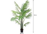 Palma Areca Artificiale 190 Cm – Grande Palma Ornamentale Dai Frutti Dorati – Palma Artificiale Che Non Richiede Cura, Ideale Per Soggiorno, Ufficio E Reception