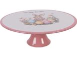 Piatto Per Torte Clayre & Eef Su Piede Ø 29X10 Cm Plastica Bianca