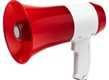 Avizar, Megafono 35 W Con Bluetooth, Usb E Funzione Di Registrazione, Rouge / Blanc