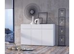 Sideboard Home Affaire "Rimini", Weiß (Weiß, Weiß), B:135Cm H:86Cm T:40Cm, Sideboards, Sideboard, Breite 135 Cm
