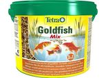 Tetra Pond Goldfish 3In1 Mix - Miscela Di Cibo Per Pesci In Fiocchi, Stick E Gammarus Per Tutti I Pesci Rossi E D'acqua Fredda Del Laghetto, Secchio Da 10 Litri