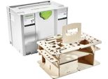 Festool Systainer Sys 4 T-LOC SYS-HWZ Cassetta Portautensili ( 497658 ) Grigio Chiaro Accoppiabile Con Inserto In Legno