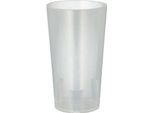 Papstar 85194 Papstar Bicchiere Di Plastica Pp, 0,2 L, Traslucido, Confezione Da 10