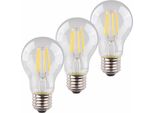 Lampadina A Filamento Led E27 4W 470Lm 2700K Bianco Caldo Set Da 3