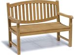 Panchina Da Giardino In Teak Teako Design Bergamo - Resistente Agli Agenti Atmosferici, Solida E Di Facile Manutenzione - Disponibile In 3 Larghezze (120 Cm)