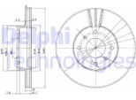 2X Disco Freno Delphi BG3596 Per Nissan Almera Ii Hatchback (N16) Primera (P11)