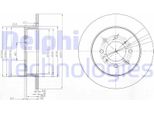 2X Disco Freno Delphi BG3793 Per Honda Civic Vii Hatchback (Eu Ep Ev) 48 8Mm