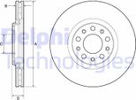 2X Disco Freno Delphi BG4763C Per Fiat 500X (334_) Per Jeep Compass (Mp M6)
