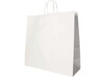 Papstar 88415 Papstar Papier-Tragetasche, 350 X 350 X 140 Mm, Weiß