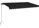 The Living Store Tenda A Scomparsa Manuale Con Led 450X350 Cm Antracite