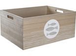 Scatola Decorativa Dkd Home Decor Legno Naturale Mdf Spirali Mediterranee 50 X 40 X 22,5 Cm