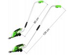 Altro John Gardener Forbici Elettriche Per Arbusti/Erba - Forbici Per Siepi - Batteria Al Litio - Con 2 Lame, Caricatore E Bastone - Larghezza Di Taglio 6 Cm - 7,2 V