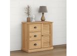 Vidaxl Credenza Con Cassetti Vigo 78X40X75 Cm In Legno Di Pino Massiccio
