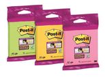 Blocchetto Autoadesivo 3M Post-It Super Sticky, 76X76 Mm, Mix Neon, 75 Fogli
