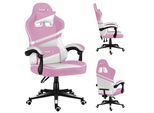 Huzaro Force 4.4 | Sedia Da Gioco Sedia Da Ufficio Sedia Da Scrivania Ergonomica | Poggiatesta Cuscino Lombare Altezza Regolabile Funzione Dondolo | Tessuto | Rosa