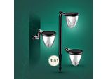Spectrum Led Lampada Da Tavolo Solare Lampada Da Parete Picchetto Da Terra 3In1 Solara Brilo Nero IP44 1W 100Lm Cct 3000-6000K