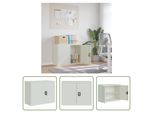 The Living Store Armadio Per Archiviazione Grigio Chiaro 90X40X70 Cm In Acciaio