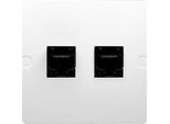 Simon Basic Presa Di Comunicazione Dati RJ45 Cat.5E + RJ11 Bianco BMF5T.02/11